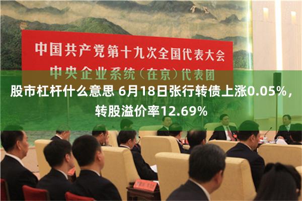 股市杠杆什么意思 6月18日张行转债上涨0.05%，转股溢价率12.69%